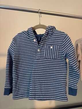 Janie and Jack Blue Stripped Hoodie, 2T